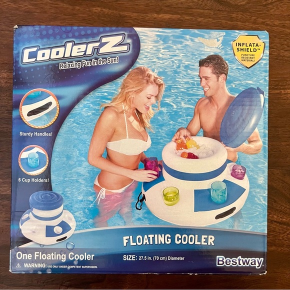 NIB Bestway CoolerZ Inflatable Floating Pool Beverage Cooler Raft - Picture 2 of 3